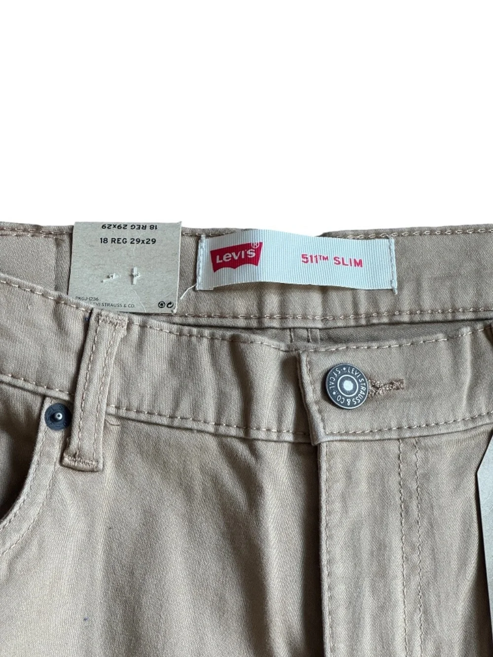NWT Levi's 511 Slim Biege Tan Super Soft Pants